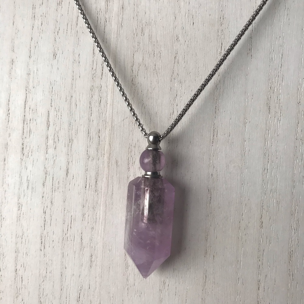 Amethyst Essential Oil/Perfume Necklace
